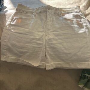 White House Black Market White Jean Shorts